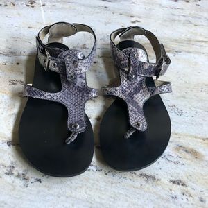 Franco Sarto sandals snake skin print